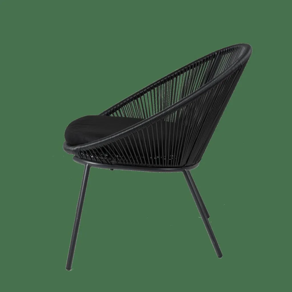 PAPAYO Silla Lounge Negro|CASA Hot