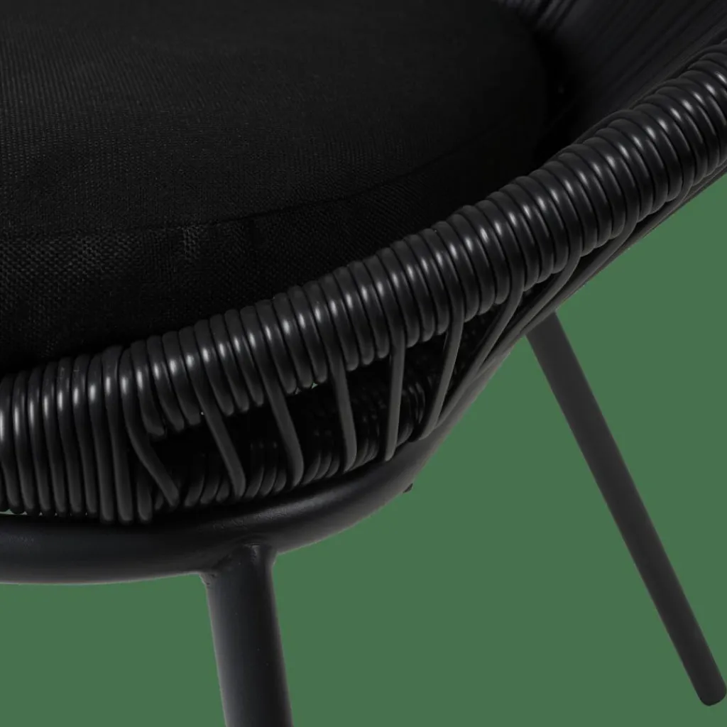PAPAYO Silla Lounge Negro|CASA Hot