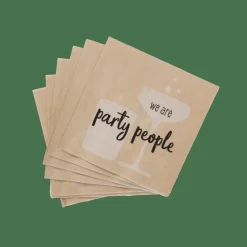 PARTY PEOPLE Paquete De 20 Servilletas Beis|CASA New