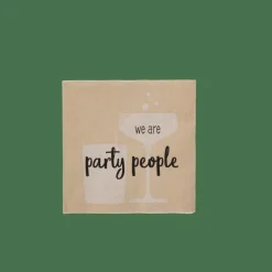 PARTY PEOPLE Paquete De 20 Servilletas Beis|CASA New