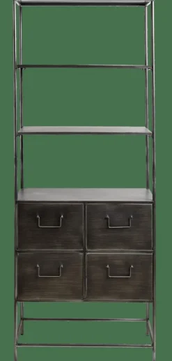 PHARMA Estantería De Pared Con 4 Cajones Negro|CASA Best