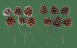 PINECONE Piñas Juego De 6 2 Colores Blanco, Plateado|CASA Outlet