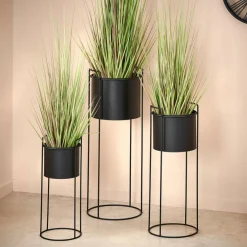 PLUTO Macetero Negro|CASA Outlet