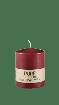 PURE Vela Cilíndrica Rojo Oscuro|CASA Discount