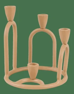 RINGS Candelabro Para 4 Velas Marrón Claro|CASA Discount
