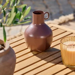 RONDO Florero Marrón Oscuro|CASA Discount