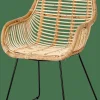 ROTAN Silla De Comedor Natural|CASA Clearance
