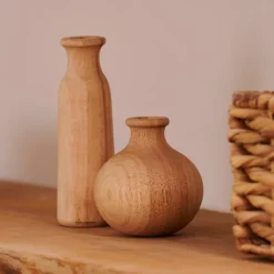 RUBBERWOOD Florero Decorativo Natural|CASA Discount