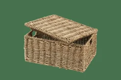 SEAGRASS Caja De Almacenaje M Con Tapa Natural|CASA Clearance