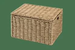 SEAGRASS Cesta Almacenaje L Con Tapa Natural|CASA Outlet
