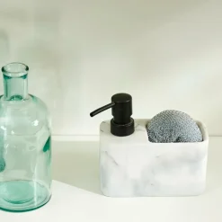 SHADOW Dispensador De Jabón Con Esponja Negro, Blanco|CASA