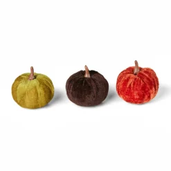 VELVET Calabaza Decorativa Juego De 3 Multicolor|CASA New