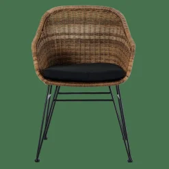 VIENNA Silla Comedor Negro, Natural|CASA New