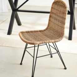 VIENNA Silla De Comedor Negro, Natural|CASA Discount