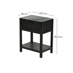 WEBSTER Mesilla De Noche Negro|CASA Clearance