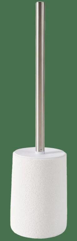 WHITE ELEGANCE Cepillo WC En Soporte Blanco, Plateado|CASA Outlet