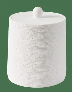 WHITE ELEGANCE Soporte De Algodones Con Tapa Blanco|CASA Sale