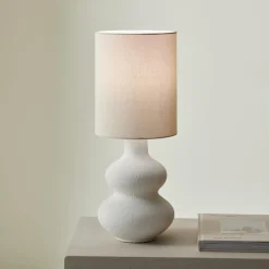 WHITESTONE Lámp. Mesa/pantalla E27 Blanco Apagado|CASA Sale