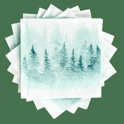 WINTERIDYLL Paquete De 20 Servilletas Verde|CASA Clearance