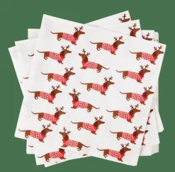 X-MAS DOG Paquete De 20 Servilletas Multicolor|CASA New