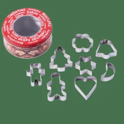X-MAS Moldes Juego De 8 En Lata Plateado|CASA