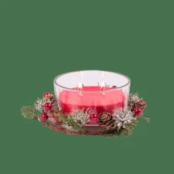 XMAS Vela Con Decoración Rojo|CASA Outlet