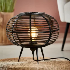 ZANZI Lámpara De Mesa E27 Negro|CASA Discount